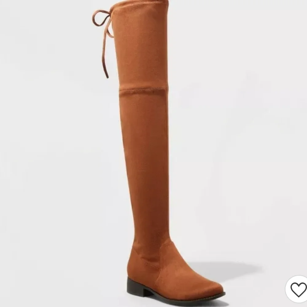 A New Day Sidney Cognac Vegan Suede Over the Knee Boots Size 9.5